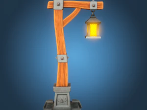 Stylized Lamp post 3D Model