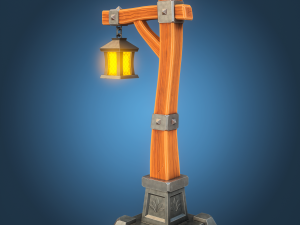 Stylized Lamp post 3D Model