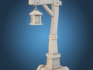 Stylized Lamp post 3D Model