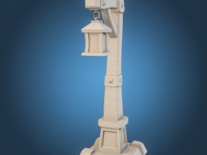 Stylized Lamp post 3D Model