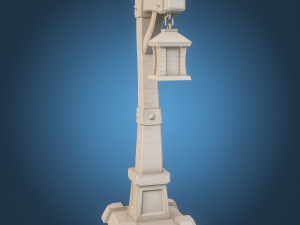 Stylized Lamp post 3D Model