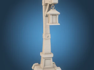 Stylized Lamp post 3D Model