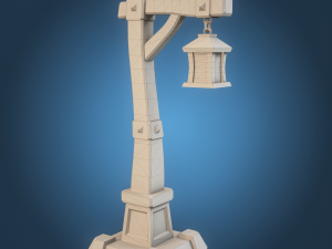 Stylized Lamp post 3D Model