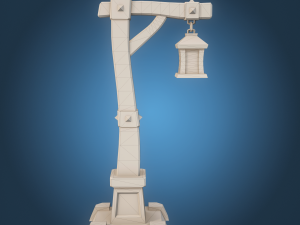 Stylized Lamp post 3D Model