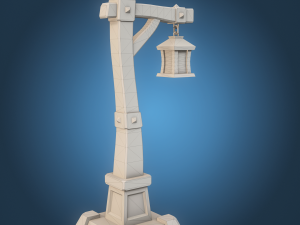 Stylized Lamp post 3D Model