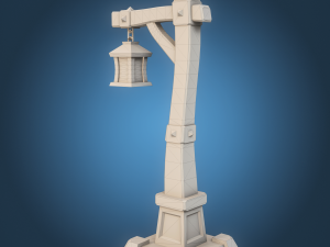 Stylized Lamp post 3D Model