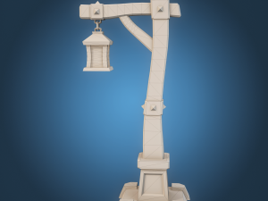 Stylized Lamp post 3D Model