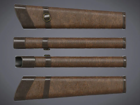 Bow and Arrow with Arrow Case 3D Model