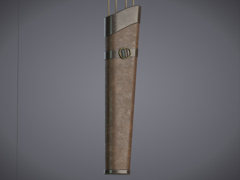 Bow and Arrow with Arrow Case 3Dモデル