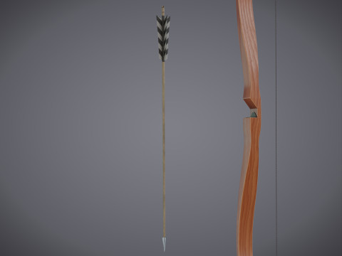 Bow and Arrow with Arrow Case 3Dモデル