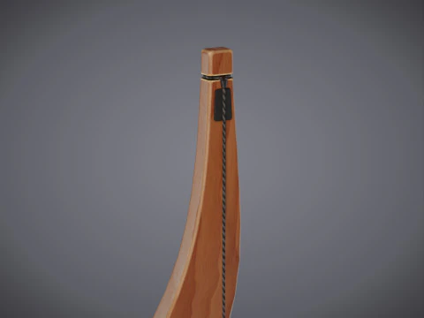 Bow and Arrow with Arrow Case 3D Model