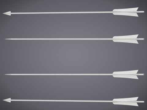 Bow and Arrow with Arrow Case 3Dモデル
