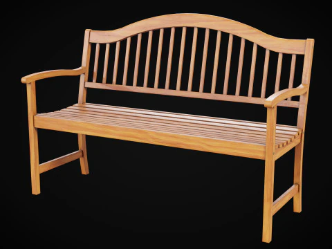 Street Bench 3D Model