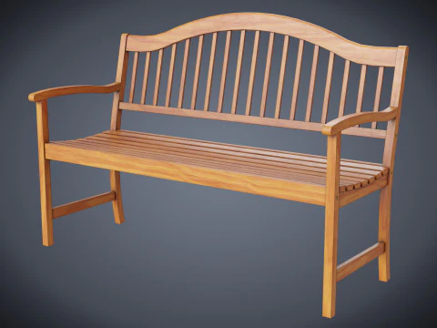 Street Bench 3D Model