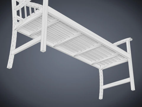 Street Bench 3D Model