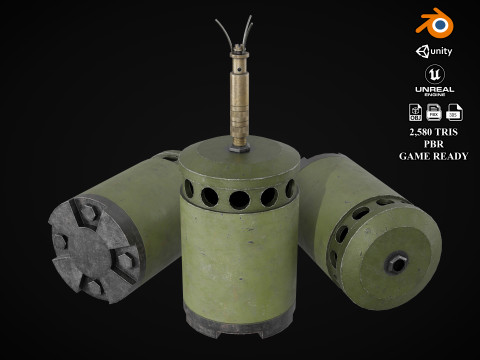 Sprengen Mine 1935 3D-Modell