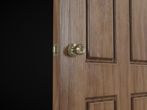 Low Poly Door wooden 3Dモデル