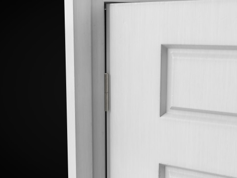 Low Poly Door wooden Modello 3D