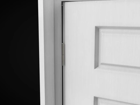 Low Poly Door wooden 3D Model
