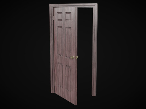 Low Poly Door wooden 3Dモデル