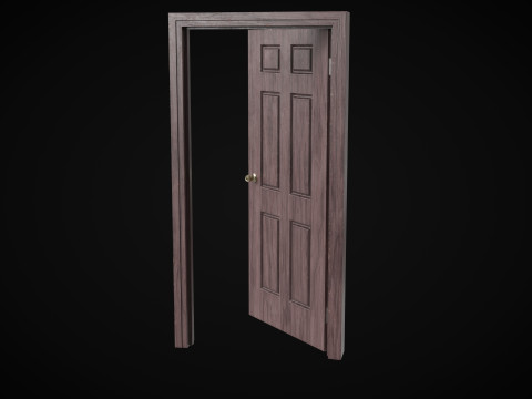 Low Poly Door wooden 3Dモデル