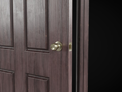 Low Poly Door wooden 3Dモデル