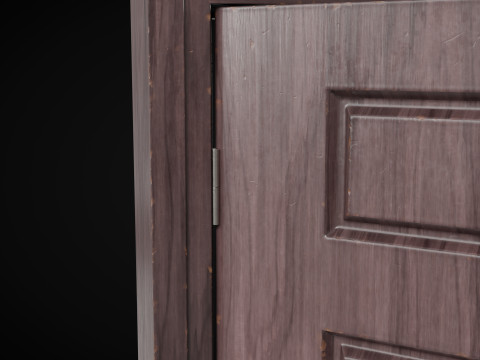 Low Poly Door wooden 3Dモデル