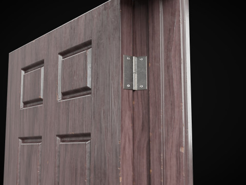 Low Poly Door wooden 3Dモデル