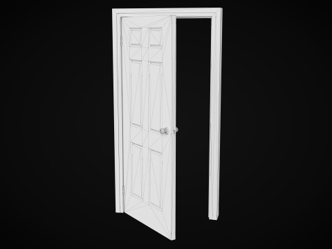 Low Poly Door wooden 3Dモデル