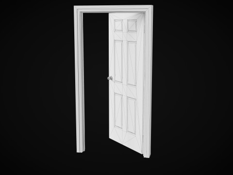 Low Poly Door wooden 3Dモデル