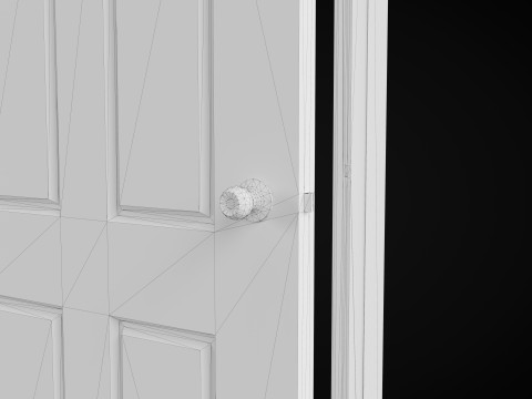 Low Poly Door wooden 3Dモデル