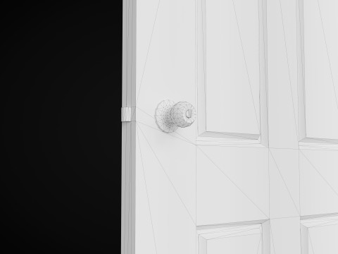 Low Poly Door wooden 3Dモデル