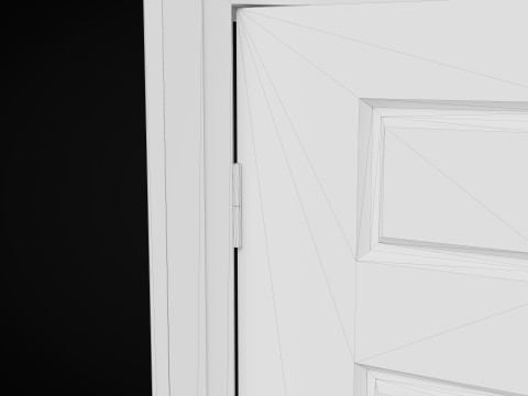 Low Poly Door wooden 3Dモデル