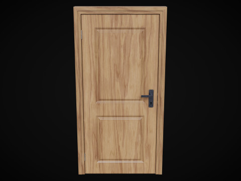 Low Poly Door wooden 3Dモデル