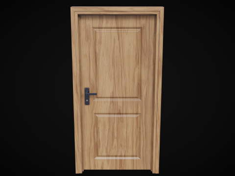 Low Poly Door wooden 3Dモデル