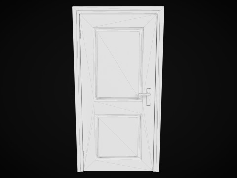 Low Poly Door wooden 3Dモデル