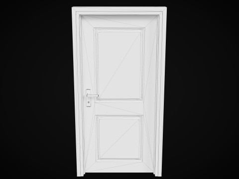 Low Poly Door wooden 3Dモデル