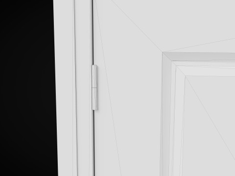 Low Poly Door wooden 3Dモデル