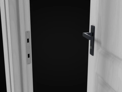 Low Poly Door wooden 3D Model