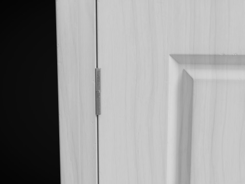 Low Poly Door wooden Modelo 3D