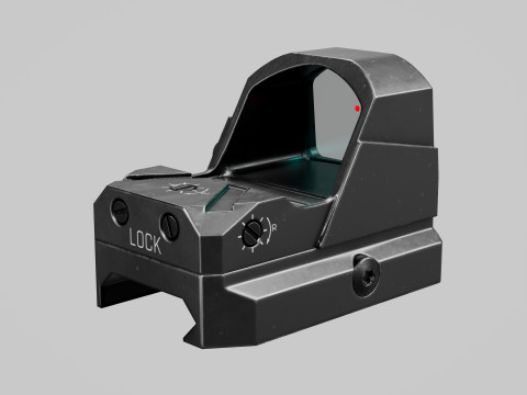 Red Dot Scope 3D Model
