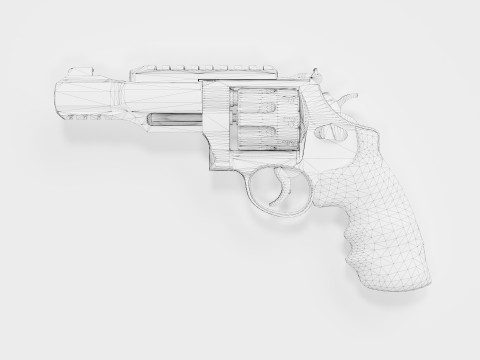 R8 Revolver Modelo 3D