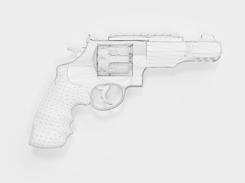 R8 Revolver Modelo 3D
