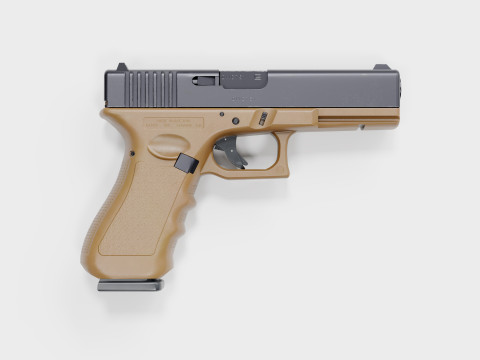 Glock 17 FDE Pistol Modelo 3D