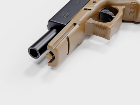 Glock 17 FDE Pistol Modelo 3D