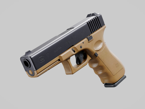 Glock 17 FDE Pistol Modelo 3D