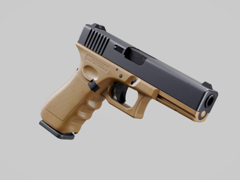 Glock 17 FDE Pistol Modelo 3D