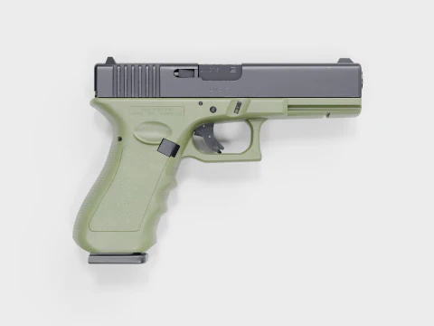 Pistola Glock 17 OD verde Modello 3D