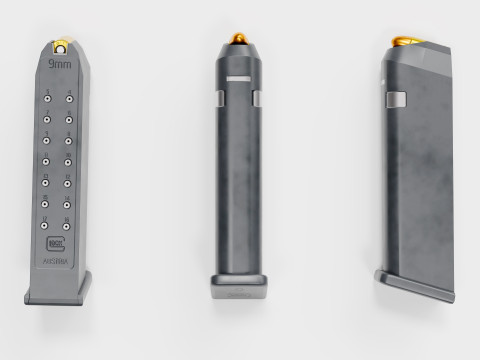 Glock 17 OD Green Pistol 3D Model