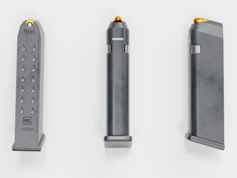 Pistola Glock 17 OD verde Modello 3D